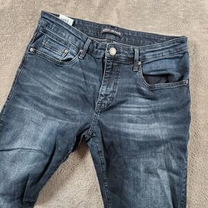 Mavi Slim Straight Dark‎ Wash Jeans Mens Size 32x34 Blue 5 Pocket Denim